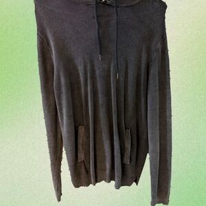 Men's Charcoal Knit Hoodie